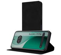 Étui portefeuille en similicuir avec porte-cartes pour OPPO Reno 14 F / 14F 5G Couleur noire