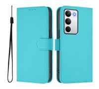 Étui portefeuille en similicuir PU résistant aux chocs avec emplacements pour cartes et béquille, compatible avec OPPO Realme C71 4G Abroad, bleu lac