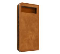 Coque et étui téléphone mobile Avizar Etui Portefeuille pour Google Pixel 6a Porte-cartes Soft-touch Clapet aimanté Camel