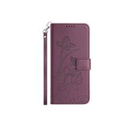 Etui Portefeuille Honor 600 Smart Motif Lotus Dragonne Bordeaux