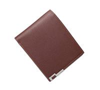 Étui portefeuille horizontal multifonction en polyuréthane pour homme - Café - Taille unique