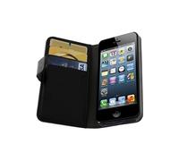 Étui portefeuille - AVIZAR - iPhone 5 / 5S / SE - Noir - TPU + cuir - Fermeture magnétique