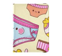 Étui portefeuille léger en cuir pour passeport avec fente pour carte de vaccination, Joli sous-vêtement de dessin animé, 1 size