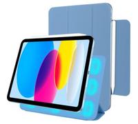 Etui portefeuille Magnetic Trifold pour Apple iPad 11 (2025/2022), bleu