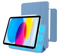 Etui portefeuille Magnetic Trifold pour Apple iPad 11 (2025/2022), bleu