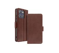 Etui Portefeuille Motorola Edge 70 Fusion Effet Patiné Support Marron Foncé