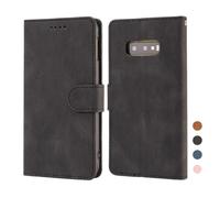 Étui portefeuille - MSK - Samsung Galaxy S10E - Support de visualisation horizontal - Fentes pour cartes - PU cuir noir