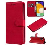 Étui portefeuille - NOBRAND - Samsung Galaxy A13 4G / A13 lite 6.6"" - Rouge - PU synthétique - Fermeture aimantée