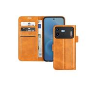 Etui Portefeuille Nothing Phone 4b Effet Cuir Vintage Support Marron clair