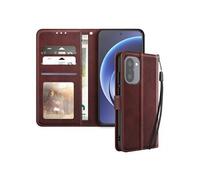Etui Portefeuille OnePlus 15R Effet Cuir Vintage Support Marron foncé