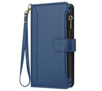 Étui Portefeuille Oppo A5 Pro Dragonne amovible Fermeture magnétique Bleu