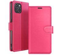 Étui Portefeuille pour Apple iPhone 15 Plus Support et Languette Zanaé Fuchsia