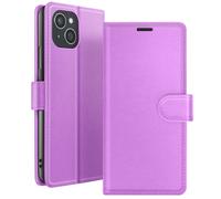 Étui Portefeuille pour Apple iPhone 15 Plus Support et Languette Zanaé Violet