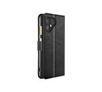 Etui Portefeuille pour Fairphone 6 avec Dragonne et Fonction Support Noir