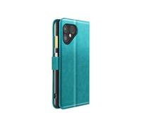 Etui Portefeuille pour Fairphone 6 avec Dragonne et Fonction Support Turquoise