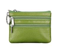 Étui portefeuille pour femme, petit porte-monnaie, porte-clé, fermeture éclair, portefeuille cool pour enfants (vert, taille unique)