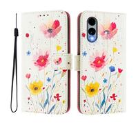 Étui portefeuille pour Fujitsu Arrows We2 / F-52E, 3 emplacements pour cartes, 1 fente pour espèces, cuir synthétique à rabat avec béquille, boucle magnétique, anti-choc, compatible avec sans fil