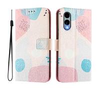 Étui portefeuille pour Fujitsu Arrows We2 / F-52E, 3 emplacements pour cartes, 1 fente pour espèces, cuir synthétique à rabat avec béquille, boucle magnétique, anti-choc, compatible sans fil (puzzle