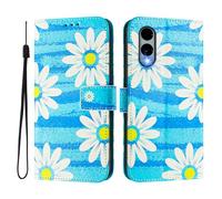 Étui portefeuille pour Fujitsu Arrows We2 / F-52E, 3 emplacements pour cartes, 1 fente pour espèces, cuir synthétique à rabat avec béquille, boucle magnétique, anti-choc, compatible avec sans fil