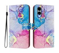 Étui portefeuille pour Fujitsu Arrows We2 / F-52E, 3 emplacements pour cartes, 1 fente pour espèces, cuir synthétique à rabat avec support, boucle magnétique, anti-choc, compatible avec sans fil