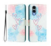 Étui portefeuille pour Fujitsu Arrows We2 / F-52E, 3 emplacements pour cartes, 1 fente pour espèces, cuir synthétique à rabat avec béquille, boucle magnétique, anti-choc, compatible avec sans fil