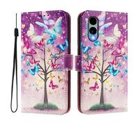 Étui portefeuille pour Fujitsu Arrows We2 / F-52E, 3 emplacements pour cartes, 1 fente pour espèces, cuir synthétique à rabat avec béquille, boucle magnétique, anti-choc, compatible avec sans fil