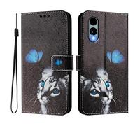 Étui portefeuille pour Fujitsu Arrows We2 / F-52E, 3 emplacements pour cartes, 1 fente pour espèces, étui à rabat en cuir synthétique avec béquille, boucle magnétique, anti-choc, compatible avec sans