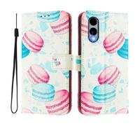 Étui portefeuille pour Fujitsu Arrows We2 / F-52E, 3 emplacements pour cartes, 1 fente pour espèces, étui à rabat en cuir synthétique avec béquille, boucle magnétique, anti-choc, compatible avec sans