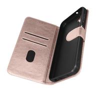 Étui Portefeuille pour Galaxy A14 4G et 5G Chesterfield Grainé Fonction Stand Rose champagne