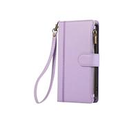 Etui Portefeuille pour Galaxy A16 / A26 Zippé avec Bandoulière Détachable Lavande