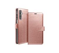 Etui Portefeuille pour Galaxy A17 avec Dragonne et Fonction Stand Rose