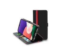 Ebeststar - Coque Pour Samsung Galaxy A22 5g Etui Housse Portefeuille Pu Cuir Porte-Cartes, Noir / Rouge [Dimensions Precises Smartphone : 167.2 X 76.4 X 9 Mm, Écran 6.6'']