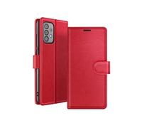 Zanaé Étui Portefeuille pour Galaxy A23 4G/5G avec support et languette magnétique Rouge