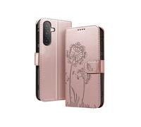 Zanaé Étui portefeuille Galaxy A26 Premium design Fleurs & Papillon Rose champagne