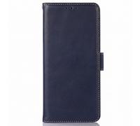 Etui portefeuille Samsung Galaxy A27 Effet Cuir Fonction Support Anti-RFID Bleu marine