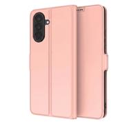 Étui portefeuille pour Galaxy A27 Effet Cuir Mat avec Support Vidéo Rose champagne