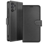 Étui Portefeuille pour Galaxy A32 4G avec Support et Languette Magnétique Noir