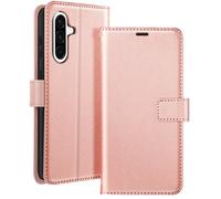 Étui Portefeuille pour Galaxy A37 avec Dragonne et Fonction Stand Mayaxess Rose champagne