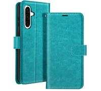 Etui Portefeuille pour Galaxy A37 avec Dragonne et Fonction Stand Turquoise