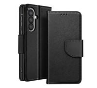 Étui Portefeuille pour Galaxy A57 Série Fancy avec Fonction Support Noir
