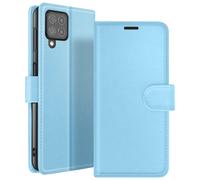 Étui Portefeuille pour Galaxy M22 / M32 / A22 Support et Languette Magnétique Bleu clair