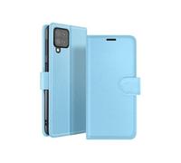 Étui Portefeuille pour Galaxy M22 / M32 / A22 Support et Languette Magnétique Zanaé Bleu clair