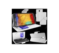 ebestStar - Coque Compatible avec Samsung Galaxy Note 3 Lite SM-N7505 Etui PU Cuir Housse Portefeuille Porte-Cartes Support Stand, Blanc [Appareil: 148.4 x 77.4 x 8.6mm 5.5'']