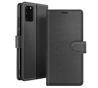 Zanaé Étui portefeuille pour Galaxy S20 – Fonction support, languette magnétique – Noir