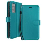 Étui Portefeuille pour Galaxy S20 FE avec Support Vidéo et Dragonne Mayaxess Turquoise