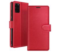Étui Portefeuille pour Galaxy S20 Plus avec Support et Languette Magnétique Zanaé Rouge