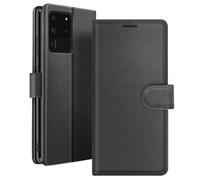 Étui Portefeuille pour Galaxy S20 Ultra avec Support et Languette Magnétique Noir