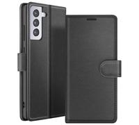 Étui Portefeuille pour Galaxy S21 avec Fonction Support et Languette Magnétique Zanaé Noir