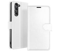 Étui Portefeuille pour Galaxy S23 Plus avec Support et Languette Magnétique Blanc