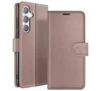 Étui Portefeuille pour Galaxy S24 avec Fonction Support et Languette Magnétique Taupe